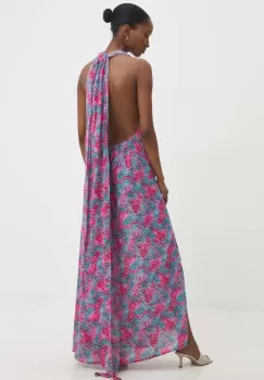 Answear Lab rochie culoarea roz, maxi, drept imagine