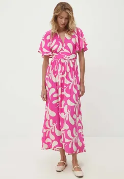 Answear Lab rochie culoarea roz, maxi, evazati imagine