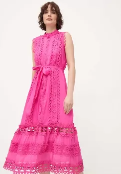 Answear Lab rochie culoarea roz, maxi, evazati imagine