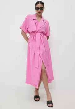 Answear Lab rochie culoarea roz, maxi, evazati imagine