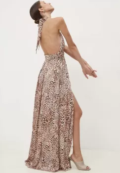 Answear Lab rochie culoarea roz, maxi, evazati imagine