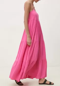 Answear Lab rochie culoarea roz, maxi, evazati imagine