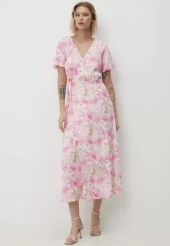 Answear Lab rochie culoarea roz, maxi, evazati imagine