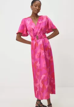 Answear Lab rochie culoarea roz, maxi, evazati imagine