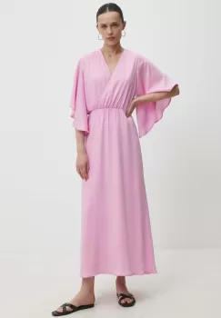 Answear Lab rochie culoarea roz, maxi, evazati imagine