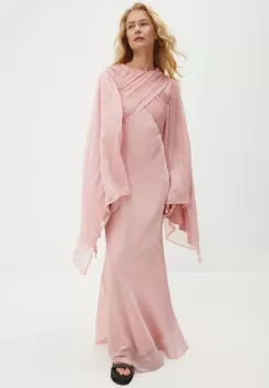 Answear Lab rochie culoarea roz, maxi, mulata imagine