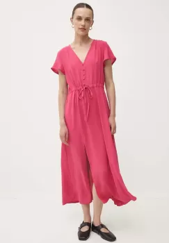 Answear Lab rochie culoarea roz, midi, drept imagine