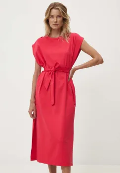 Answear Lab rochie culoarea roz, midi, drept imagine