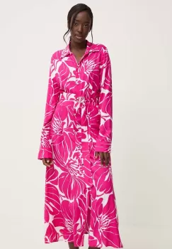 Answear Lab rochie culoarea roz, midi, evazati imagine