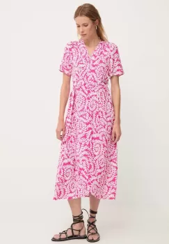 Answear Lab rochie culoarea roz, midi, evazati imagine