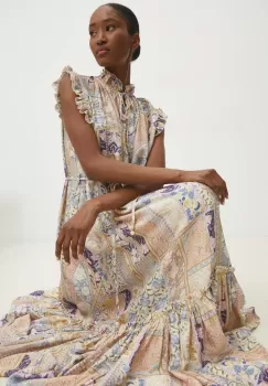 Answear Lab rochie culoarea roz, midi, oversize imagine