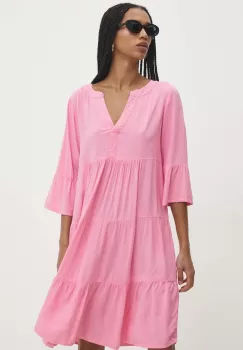 Answear Lab rochie culoarea roz, mini, drept imagine