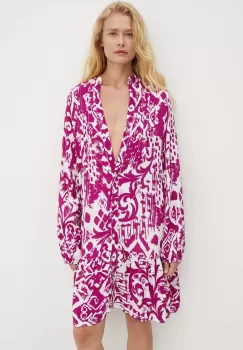 Answear Lab rochie culoarea roz, mini, evazati imagine