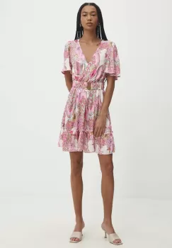 Answear Lab rochie culoarea roz, mini, evazati imagine