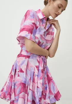 Answear Lab rochie culoarea roz, mini, evazati imagine