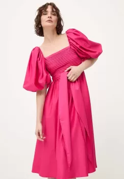 Answear Lab rochie culoarea roz, mini, evazati imagine