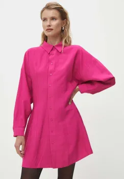 Answear Lab rochie culoarea roz, mini, evazati imagine