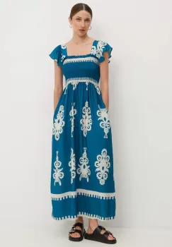 Answear Lab rochie culoarea turcoaz, maxi, drept imagine