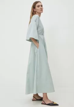 Answear Lab rochie culoarea turcoaz, maxi, evazati imagine