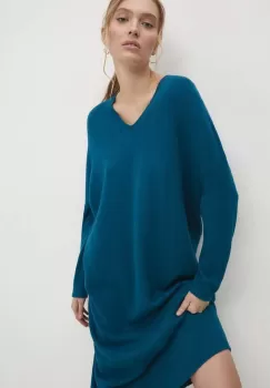 Answear Lab rochie culoarea turcoaz, mini, oversize imagine