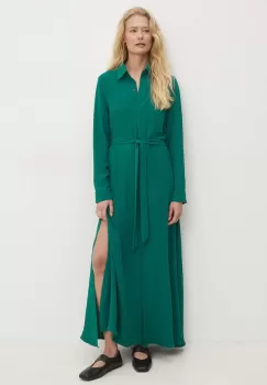 Answear Lab rochie culoarea verde, maxi, evazati imagine