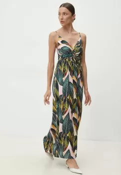 Answear Lab rochie culoarea verde, maxi, evazati imagine