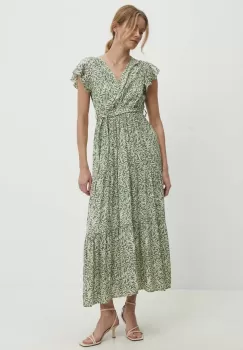 Answear Lab rochie culoarea verde, maxi, evazati imagine