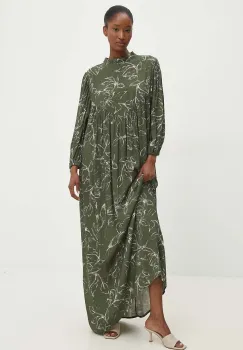Answear Lab rochie culoarea verde, maxi, evazati imagine