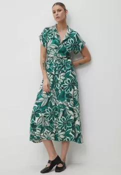 Answear Lab rochie culoarea verde, maxi, evazati imagine