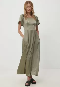 Answear Lab rochie culoarea verde, maxi, evazati imagine