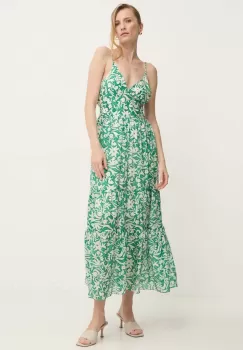 Answear Lab rochie culoarea verde, maxi, evazati imagine
