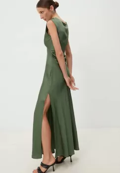 Answear Lab rochie culoarea verde, maxi, evazati imagine