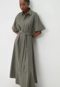 Answear Lab rochie culoarea verde, maxi, evazati imagine