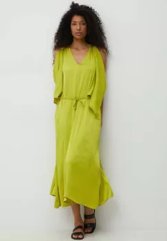 Answear Lab rochie culoarea verde, maxi, evazati imagine