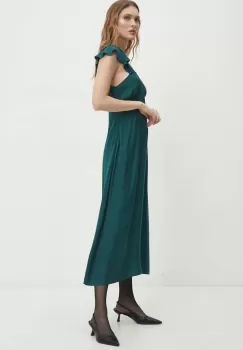 Answear Lab rochie culoarea verde, maxi, evazati imagine