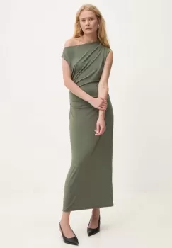 Answear Lab rochie culoarea verde, maxi, mulata imagine