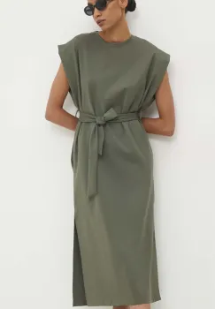 Answear Lab rochie culoarea verde, midi, drept imagine