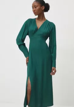 Answear Lab rochie culoarea verde, midi, drept imagine