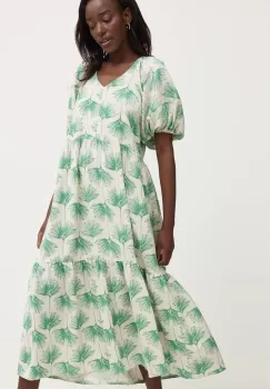 Answear Lab rochie culoarea verde, midi, evazati imagine
