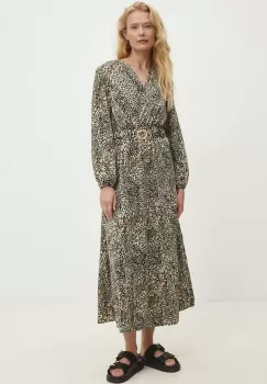 Answear Lab rochie culoarea verde, midi, evazati imagine