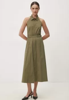 Answear Lab rochie culoarea verde, midi, evazati imagine