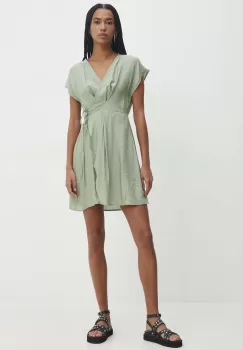Answear Lab rochie culoarea verde, mini, evazati imagine