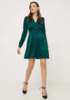 Answear Lab rochie culoarea verde, mini, evazati imagine