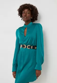 Answear Lab rochie culoarea verde, mini, evazati imagine