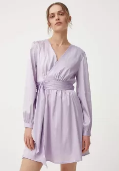 Answear Lab rochie culoarea violet, mini, evazati imagine