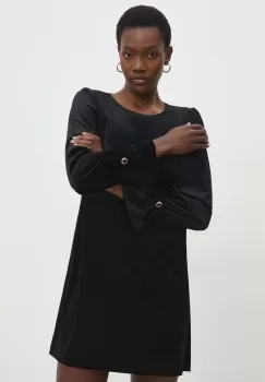 Answear Lab rochie de catifea culoarea negru, mini, evazati imagine