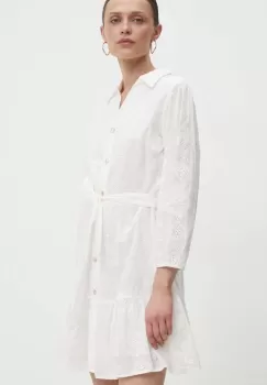 Answear Lab rochie din bumbac culoarea alb, mini, evazati imagine