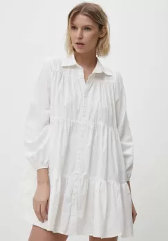 Answear Lab rochie din bumbac culoarea alb, mini, evazati imagine