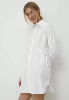 Answear Lab rochie din bumbac culoarea alb, mini, evazati imagine