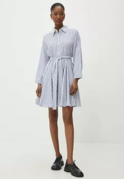 Answear Lab rochie din bumbac culoarea alb, mini, evazati imagine